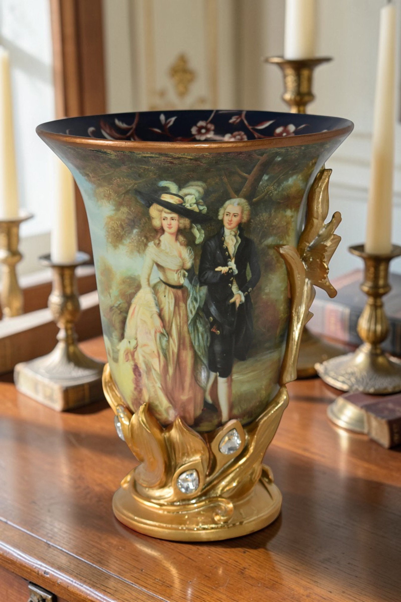 Mr and Mrs William Hallett Replica Resin Vase Size: 10" x 10" x 13"H - 2