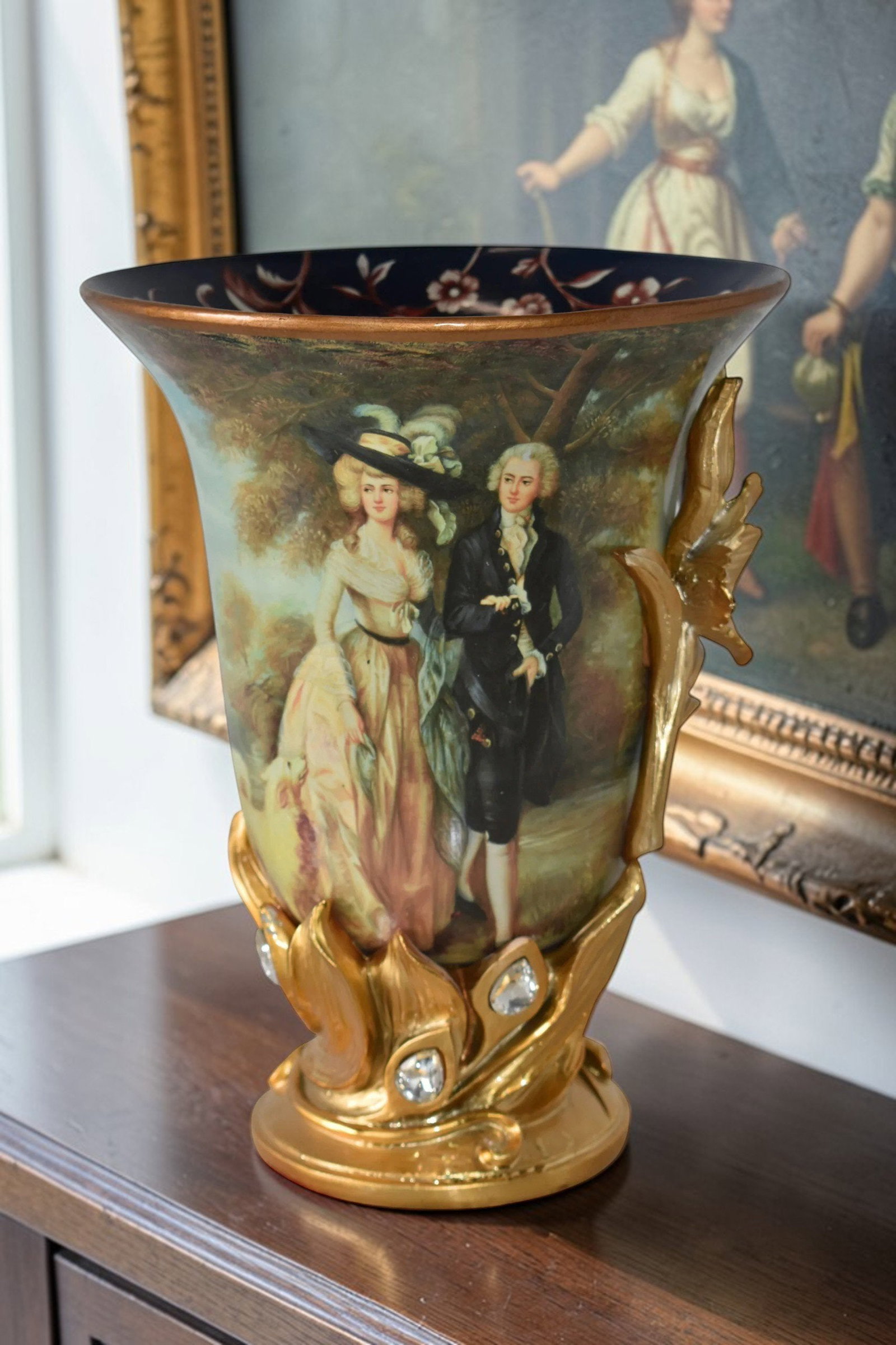Mr and Mrs William Hallett Replica Resin Vase Size: 10" x 10" x 13"H - 3