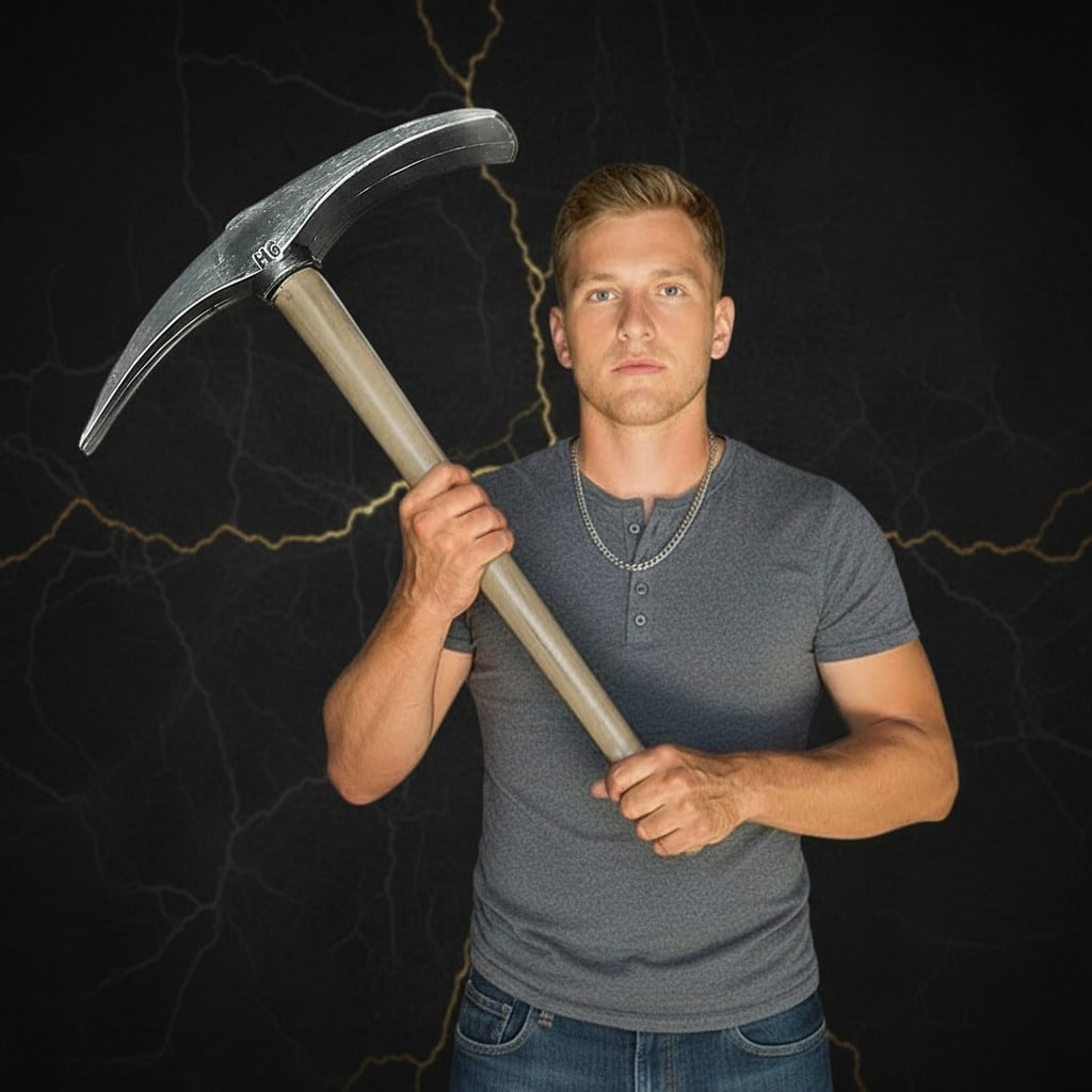 Foam Pickaxe Prop Tool High Density Halloween Cosplay Costume Accessory - 7