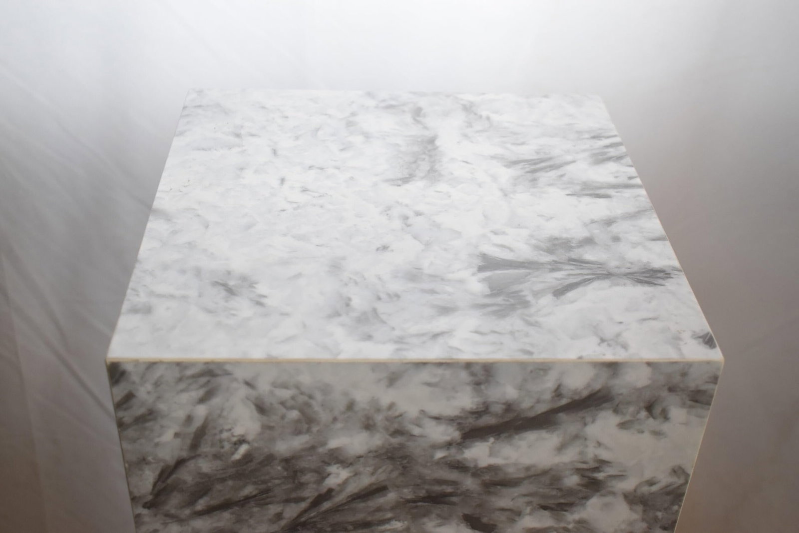 Pedestal For Artwork, Modern Gray Black and White Porcelain. 12" x 12" x 39"H - 8