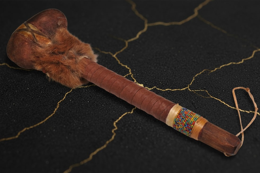 15" Handcrafted Stone Battle Axe Native American Style Tomahawk Club - 2