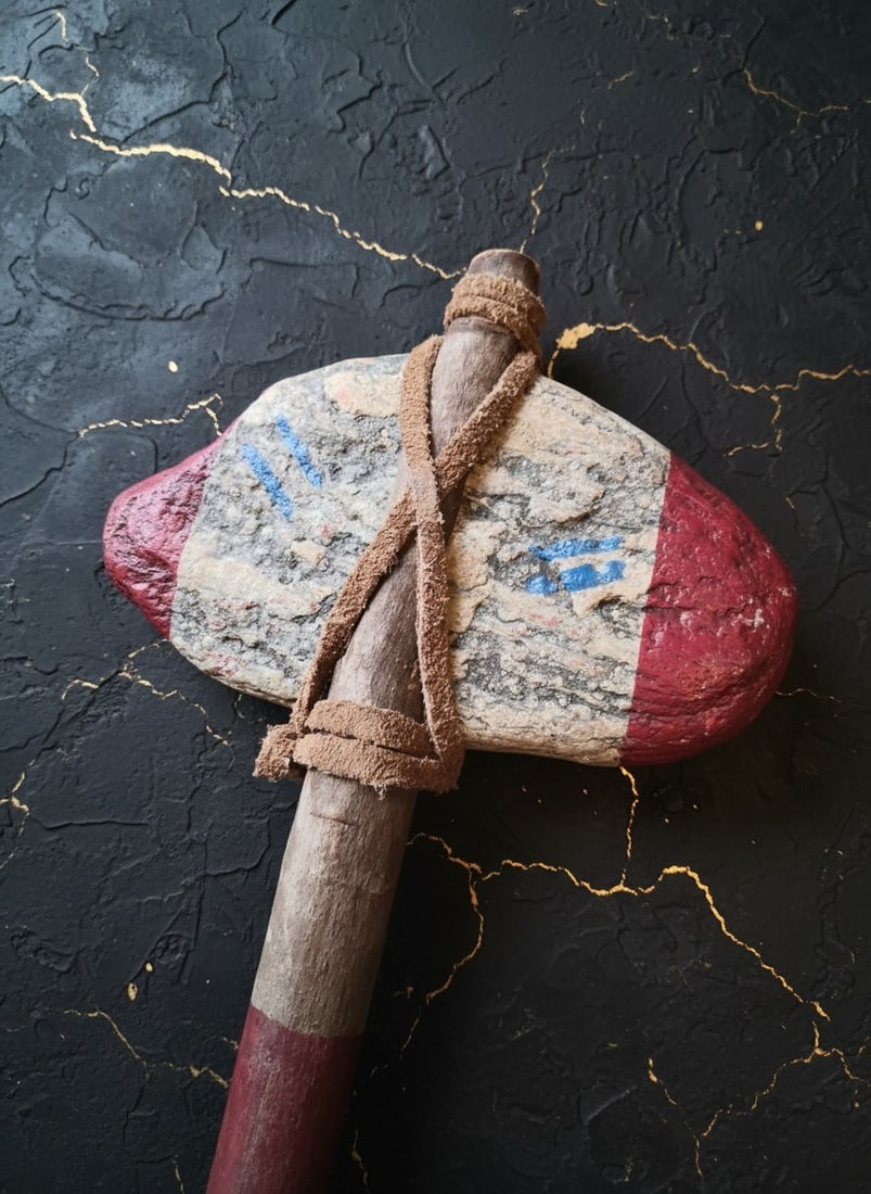 Handmade Antique Indian Axe Decorative Traditional Tribal Weapon - 2