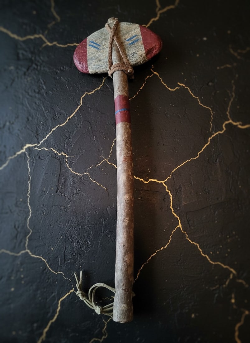 Handmade Antique Indian Axe Decorative Traditional Tribal Weapon - 3