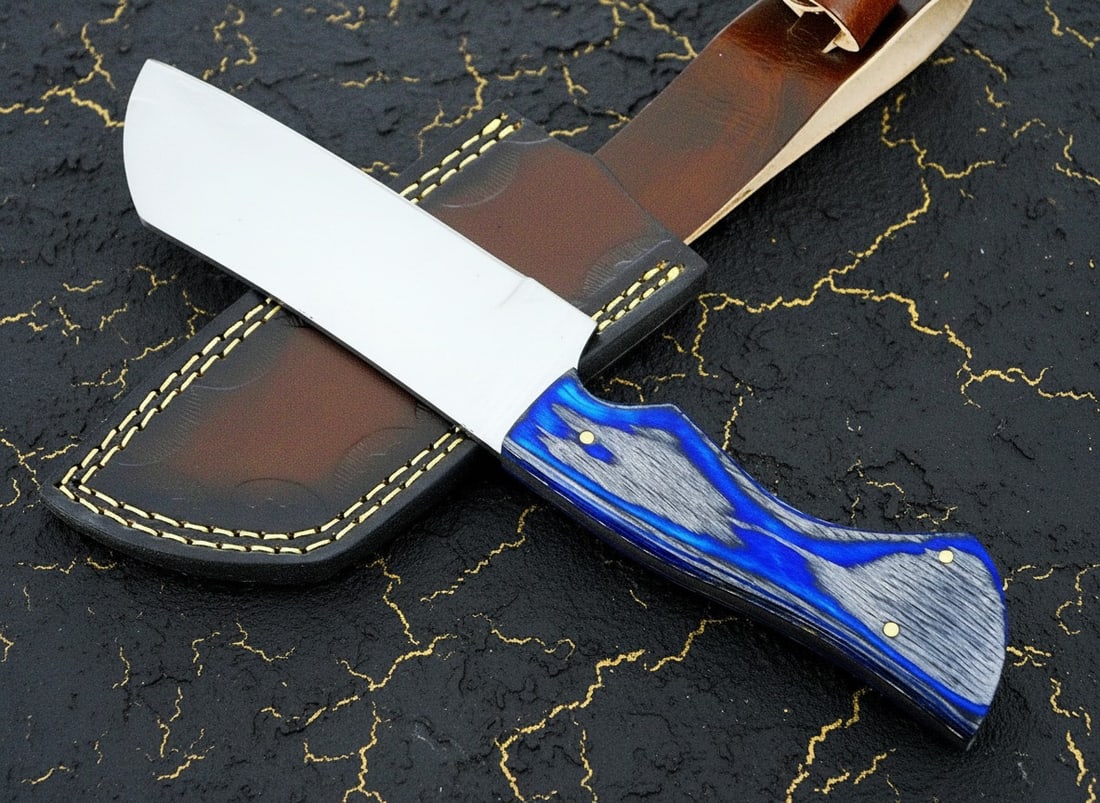 Custom D2 Steel Handmade Fixed Blade Hunting Knife Wood Camping Tool - 3