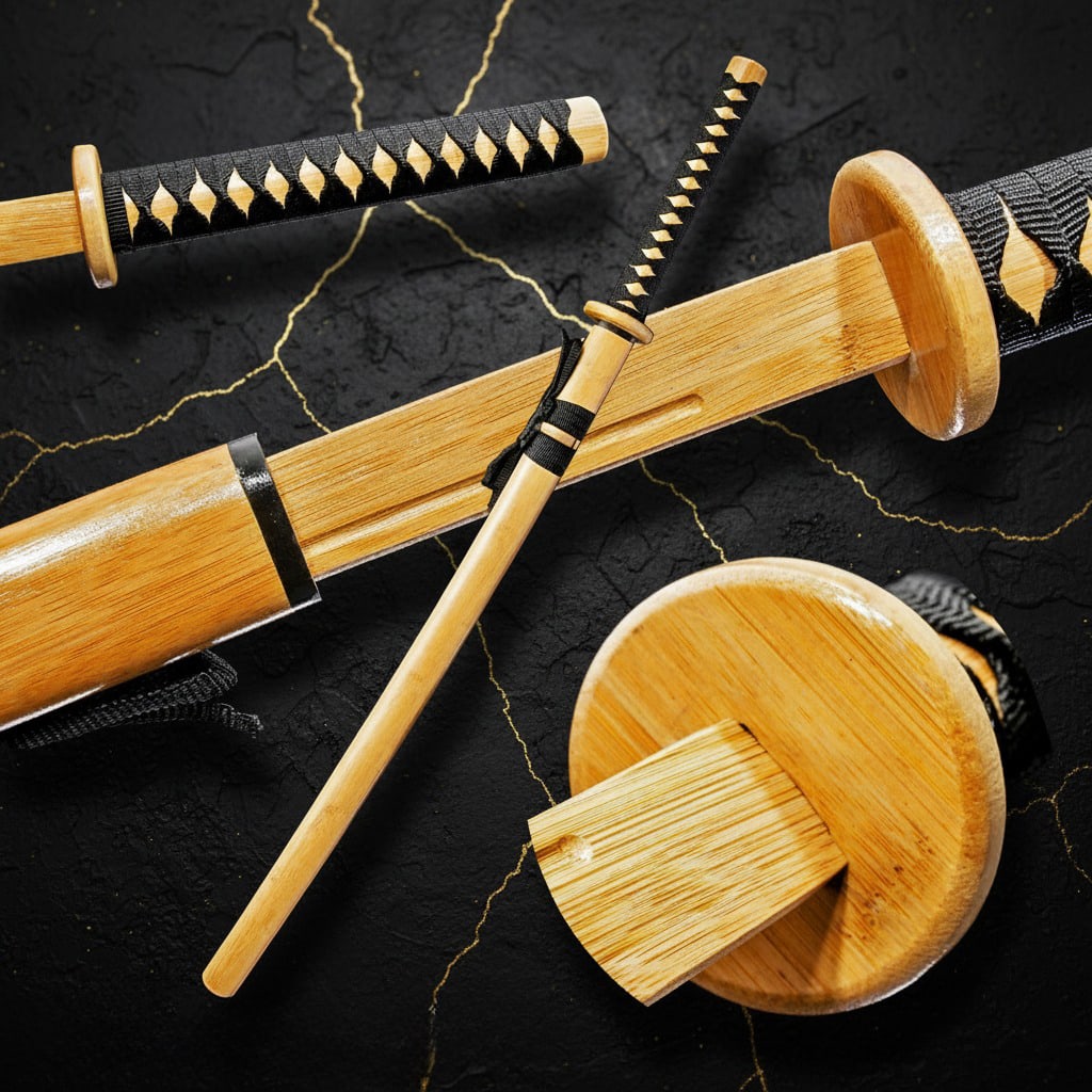 Bamboo Samurai Training Sword Japanese Bokken Practice Katana Iaido Kendo: Title:Bamboo Samurai Training Sword Japanese Bokken Practice Katana Iaido Kendo Description:This wooden bokken is an excellent training tool designed for martial arts practitioners, ideal for