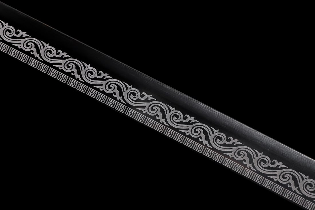 1095 Carbon Steel Ninjato Hand-Forged Full Tang Black Dragon Samurai Sword - 4
