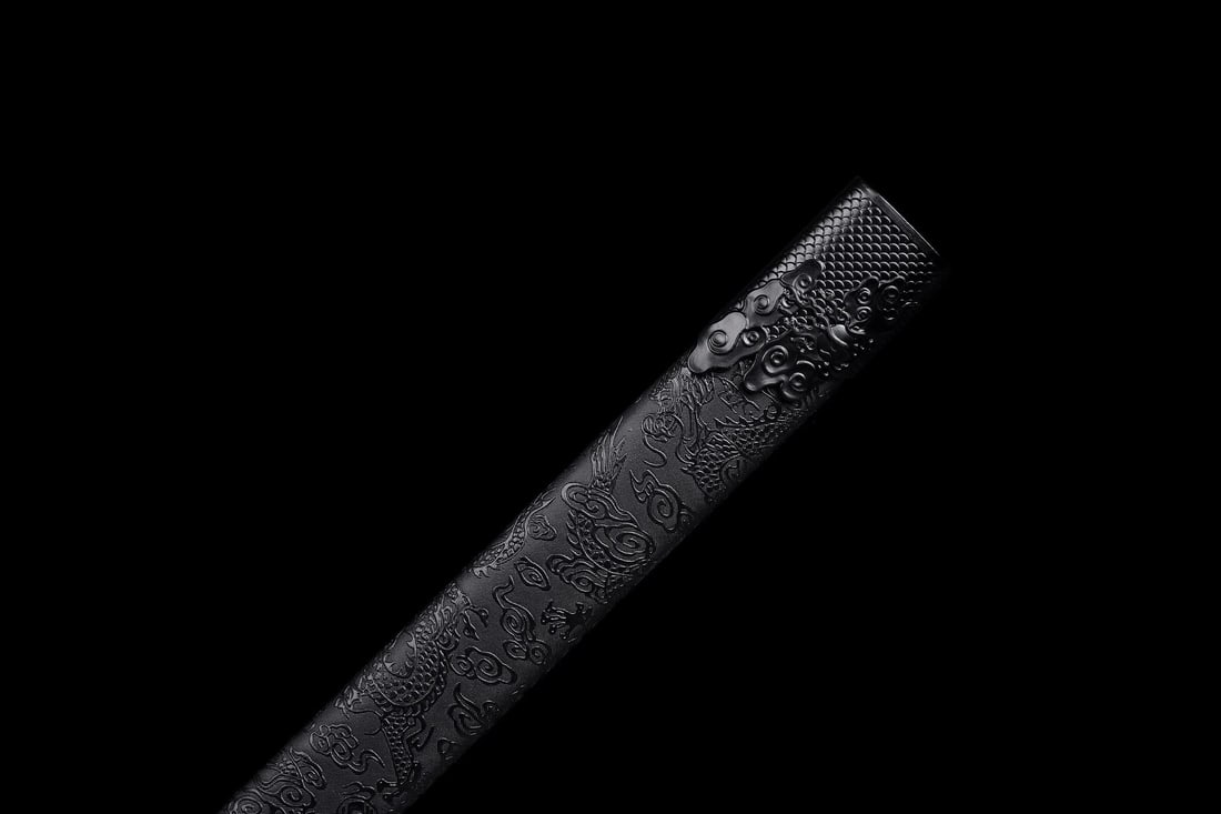 1095 Carbon Steel Ninjato Hand-Forged Full Tang Black Dragon Samurai Sword - 9