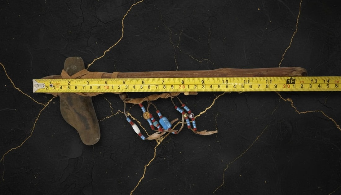 14" Handcrafted Tribal Stone Axe Primitive Beaded Tomahawk Decorative Art - 5