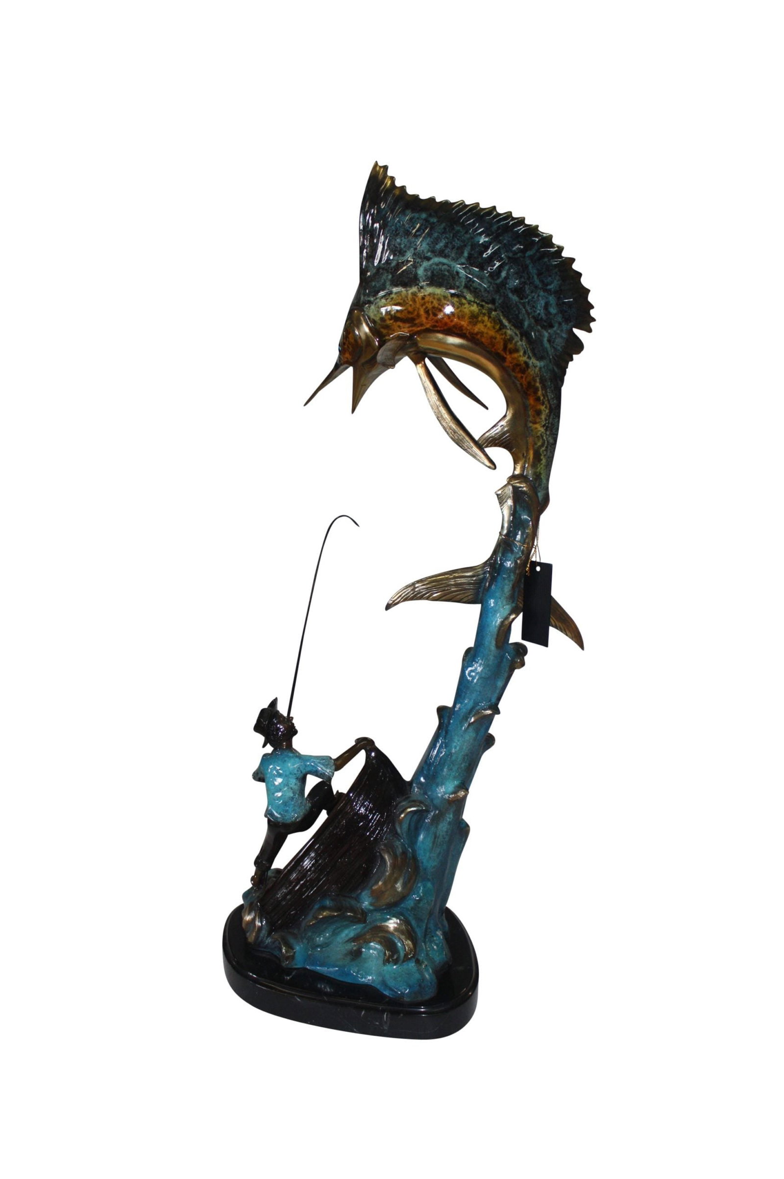Fishing Man On A Boat Made By Bronze (1 of 12)