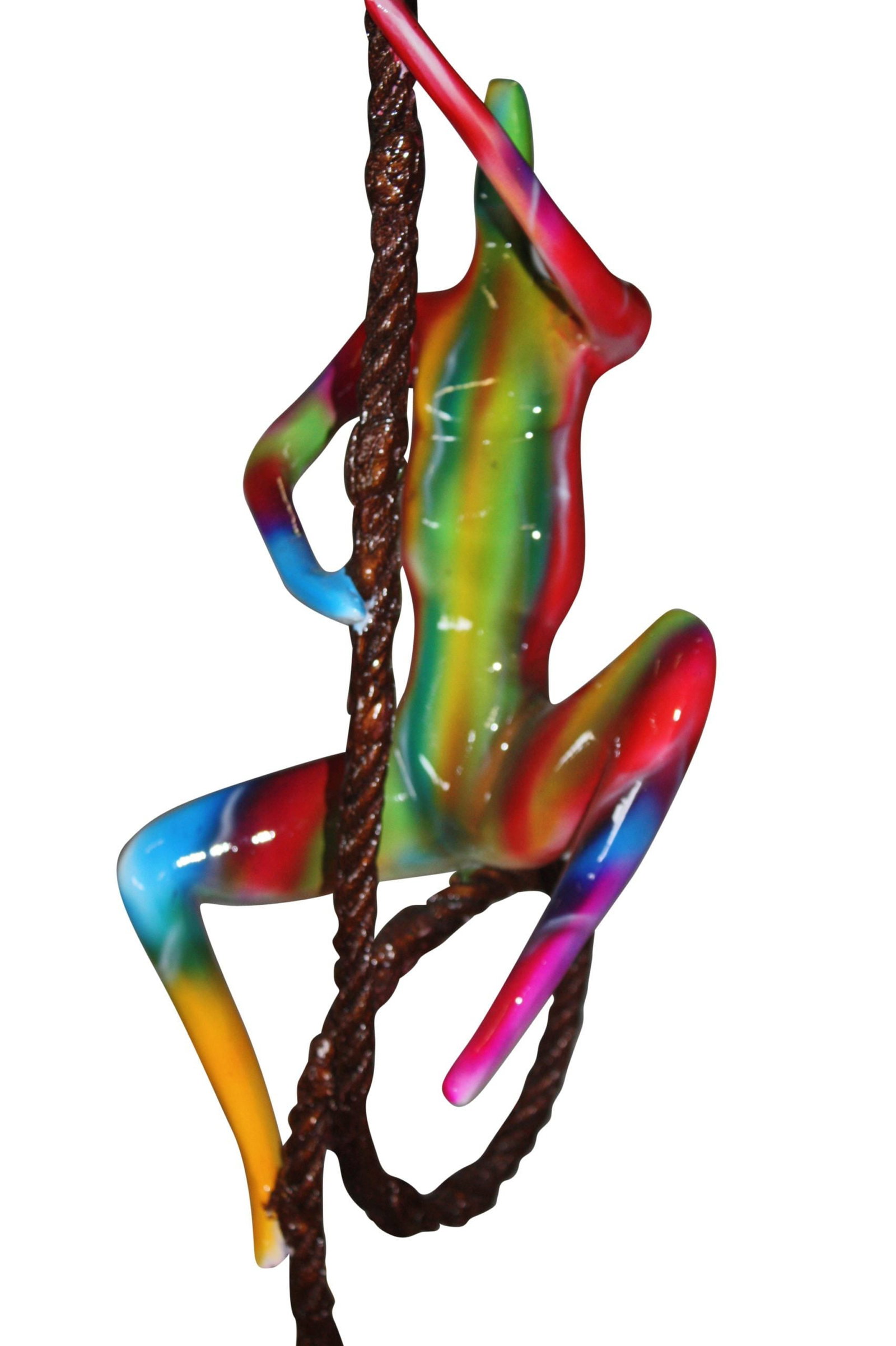 Three Man Made of Bronze Climbing on Rope - 2
