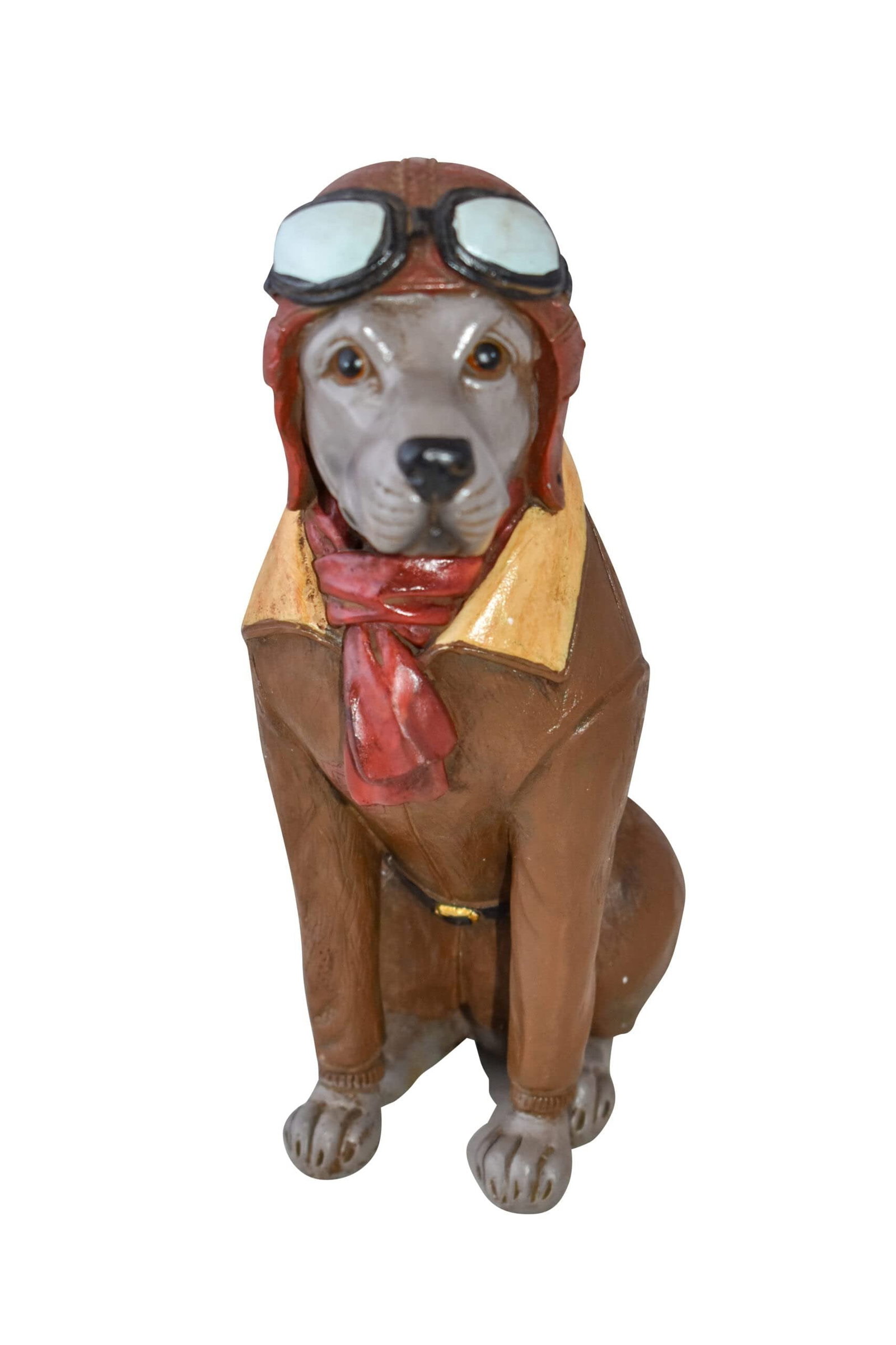 A Happy Dog Dressed Like a Pilot Resin Statue Size: 3" x 4" x 8"H (1 of 10)