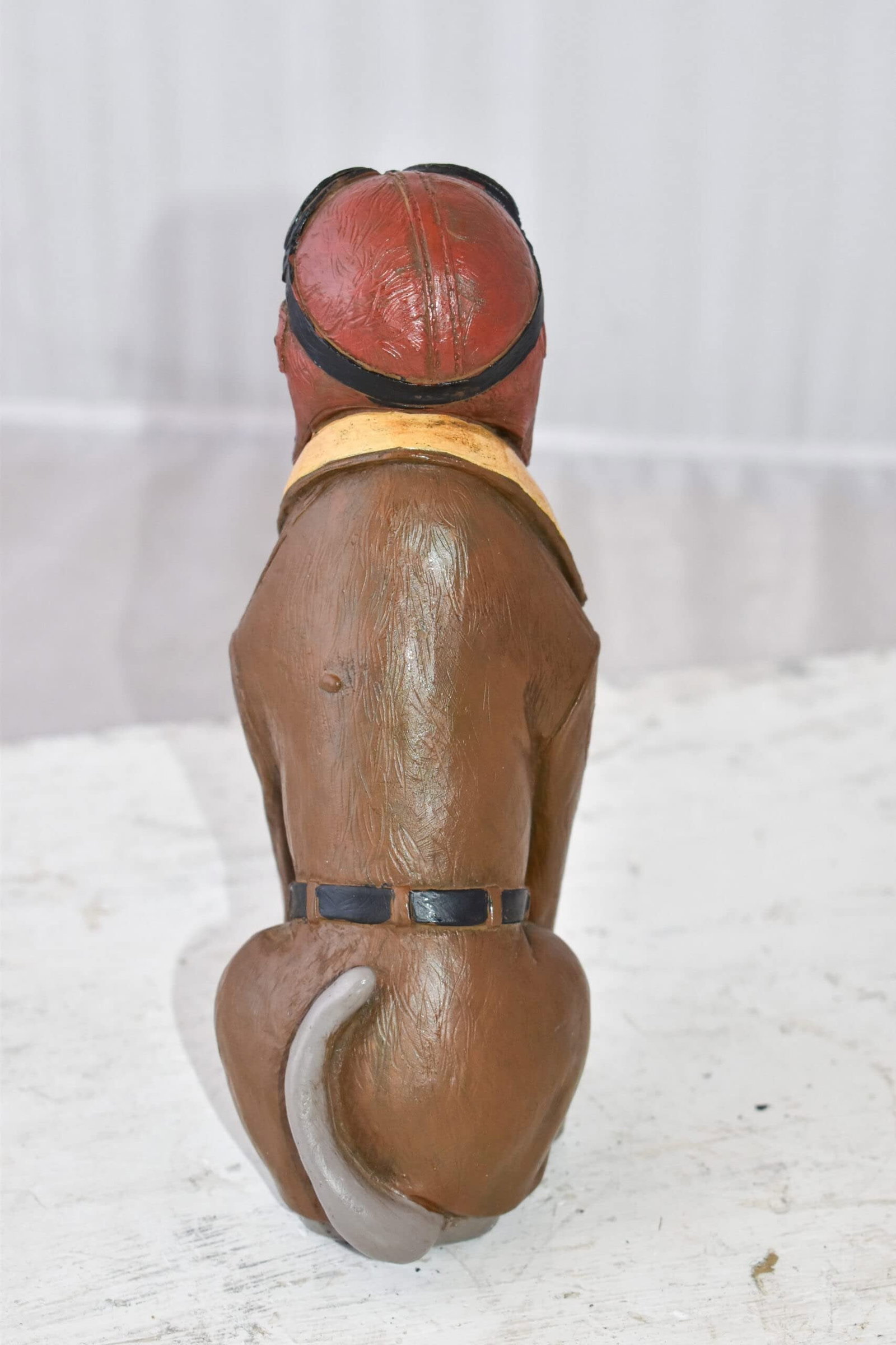 A Happy Dog Dressed Like a Pilot Resin Statue Size: 3" x 4" x 8"H - 9