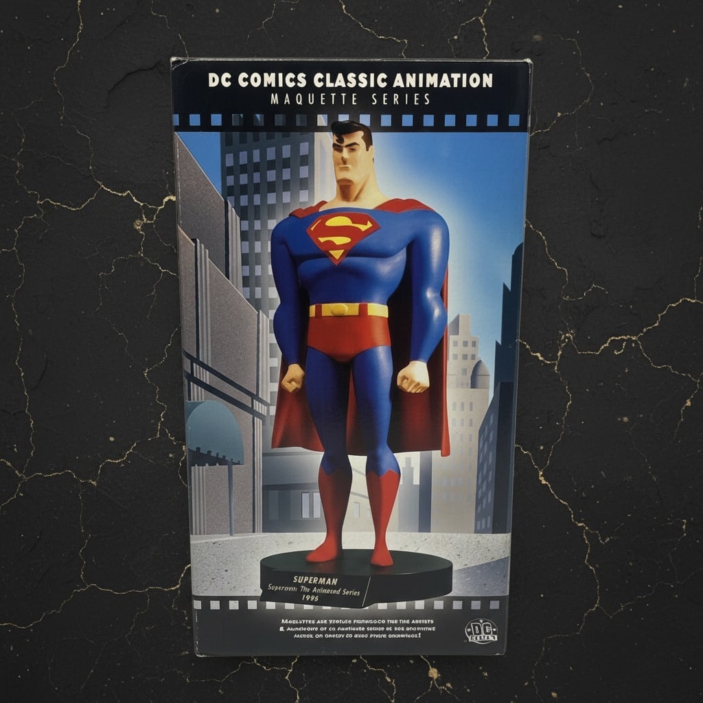 Vintage 1996 Superman Animated Series Cold Cast Porcelain Figurine Statue - 10