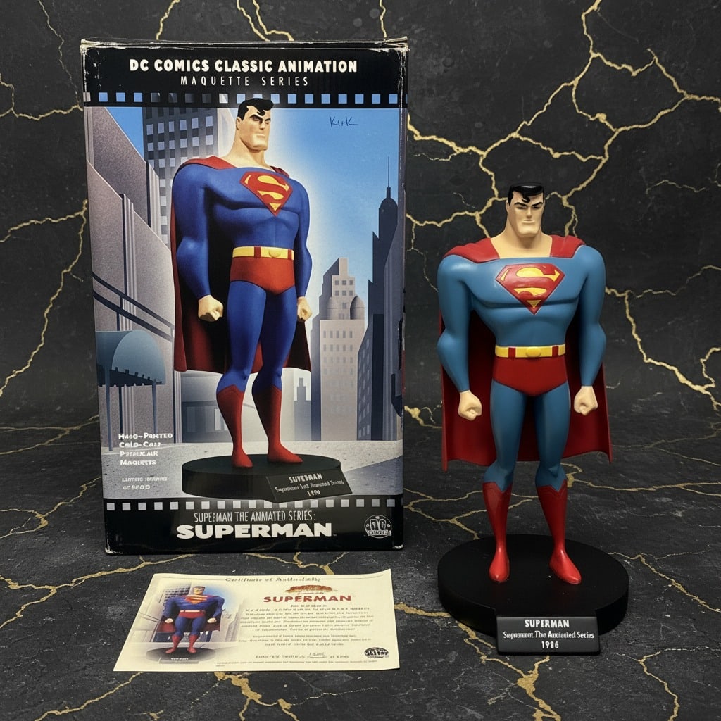 Vintage 1996 Superman Animated Series Cold Cast Porcelain Figurine Statue (1 of 10)