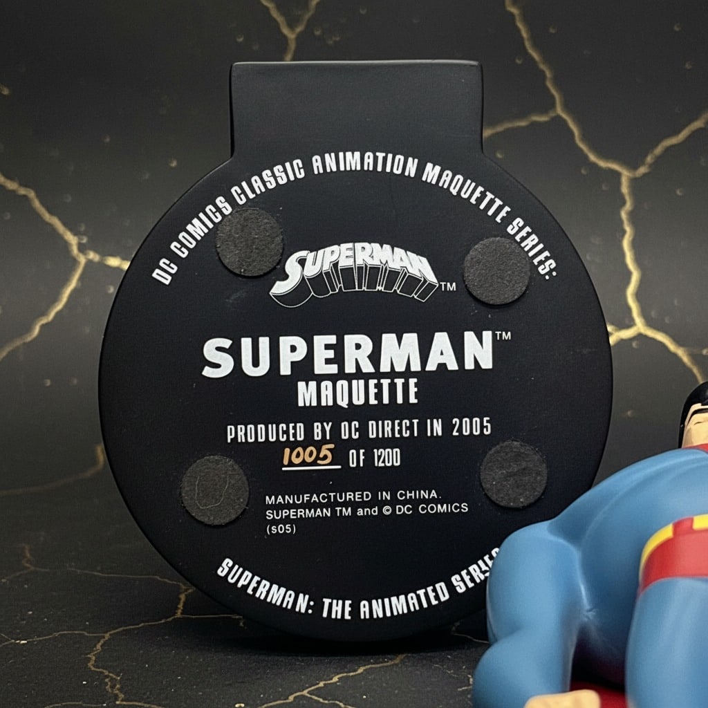 Vintage 1996 Superman Animated Series Cold Cast Porcelain Figurine Statue - 4