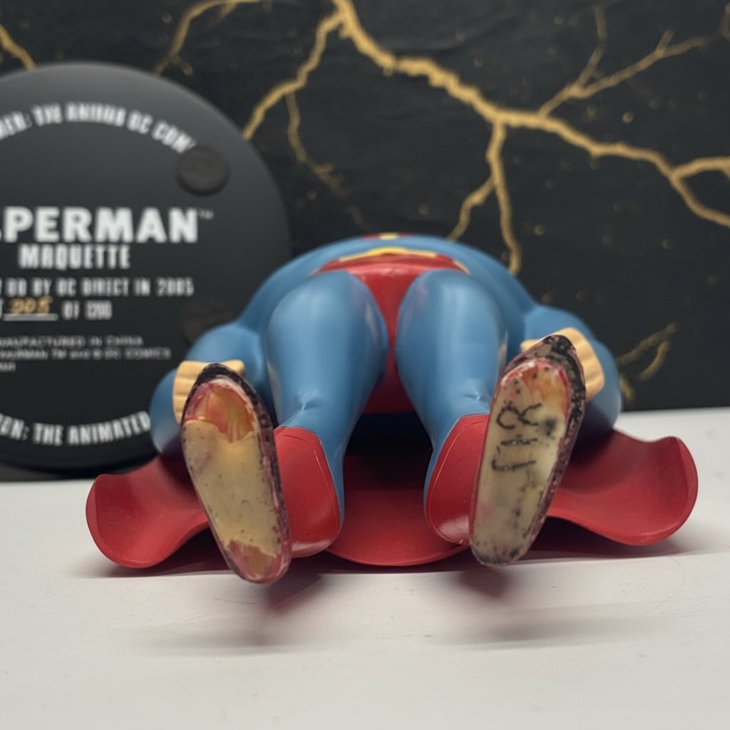 Vintage 1996 Superman Animated Series Cold Cast Porcelain Figurine Statue - 5