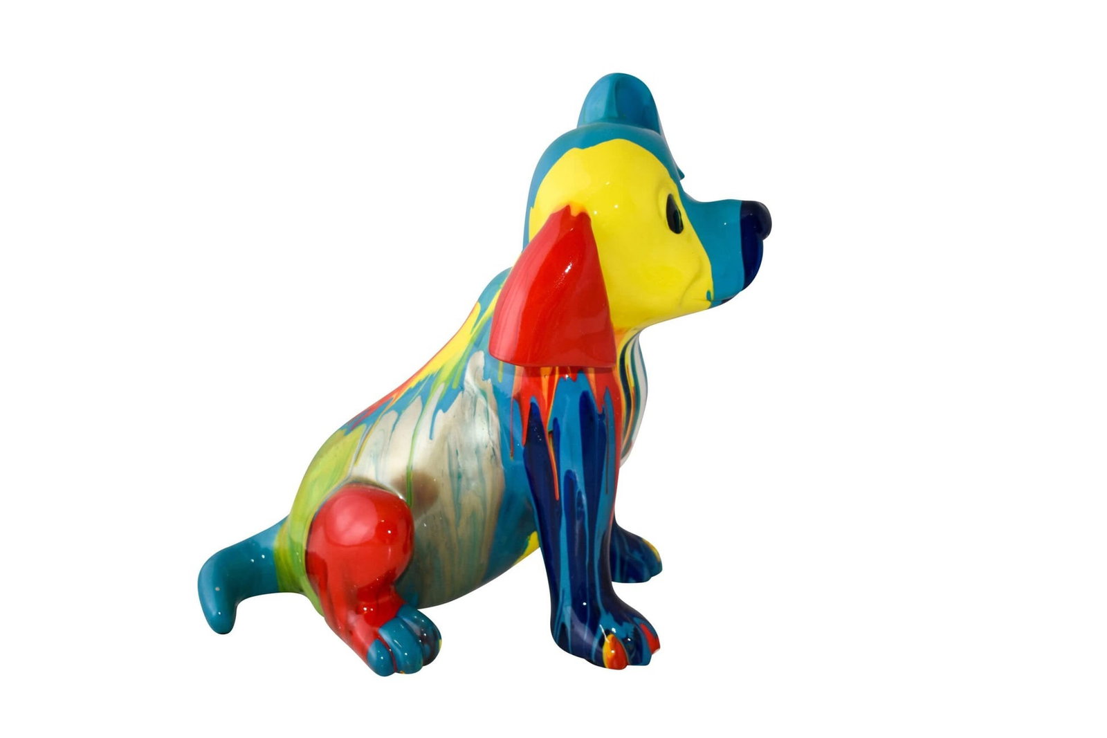 Colorful Jack Russel Terrier Dog Resin Statue Size: 13" x 12" x 8"H (1 of 11)