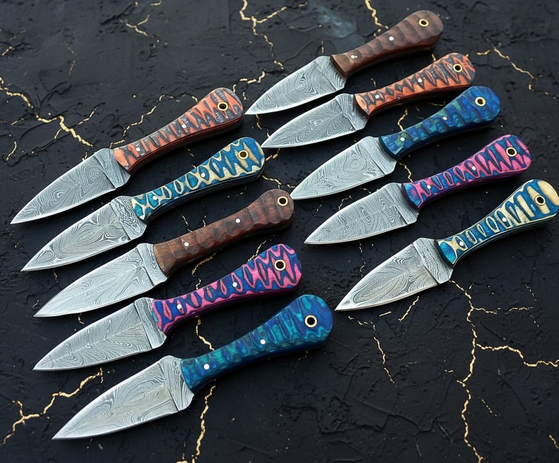 20pc Handmade Damascus Steel Hunting Skinner Knife Set EDC Duty Paid Sharp: Title:20pc Handmade Damascus Steel Hunting Skinner Knife Set EDC Duty Paid Sharp Description:This is a handcrafted hunting knife featuring a unique, professional design made from exotic materials.