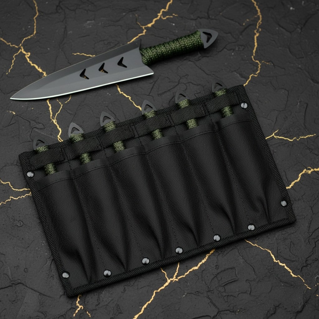 6pc Tactical Blade Set Stainless Steel Emergency Knives with Leg Holster: Title:6pc Tactical Blade Set Stainless Steel Emergency Knives with Leg Holster Description:This 6-piece emergency knife set is designed for reliability and versatility, featuring a solid grip and an