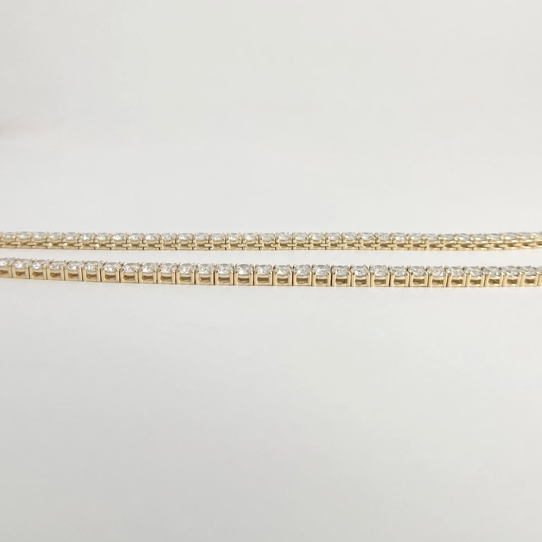 Round Lab-Created Diamond Tennis Necklace 14K Yellow Gold, 16 Inches, 15.06 CTW - 5