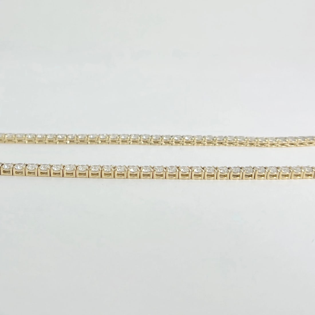 Round Lab-Created Diamond Tennis Necklace 14K Yellow Gold, 16 Inches, 10.02 CTW - 5