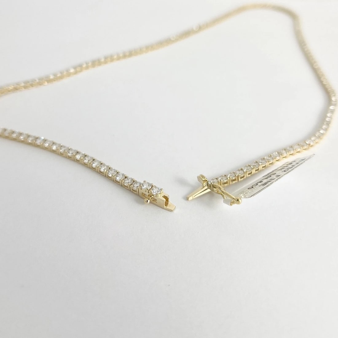 Round Lab-Created Diamond Tennis Necklace 14K Yellow Gold, 16 Inches, 10.02 CTW - 6