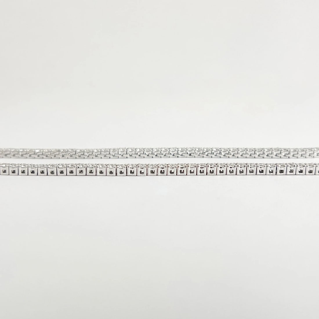 Round Diamond Tennis Necklace 14K White Gold, 18 Inches, 5.01 CTW - 5