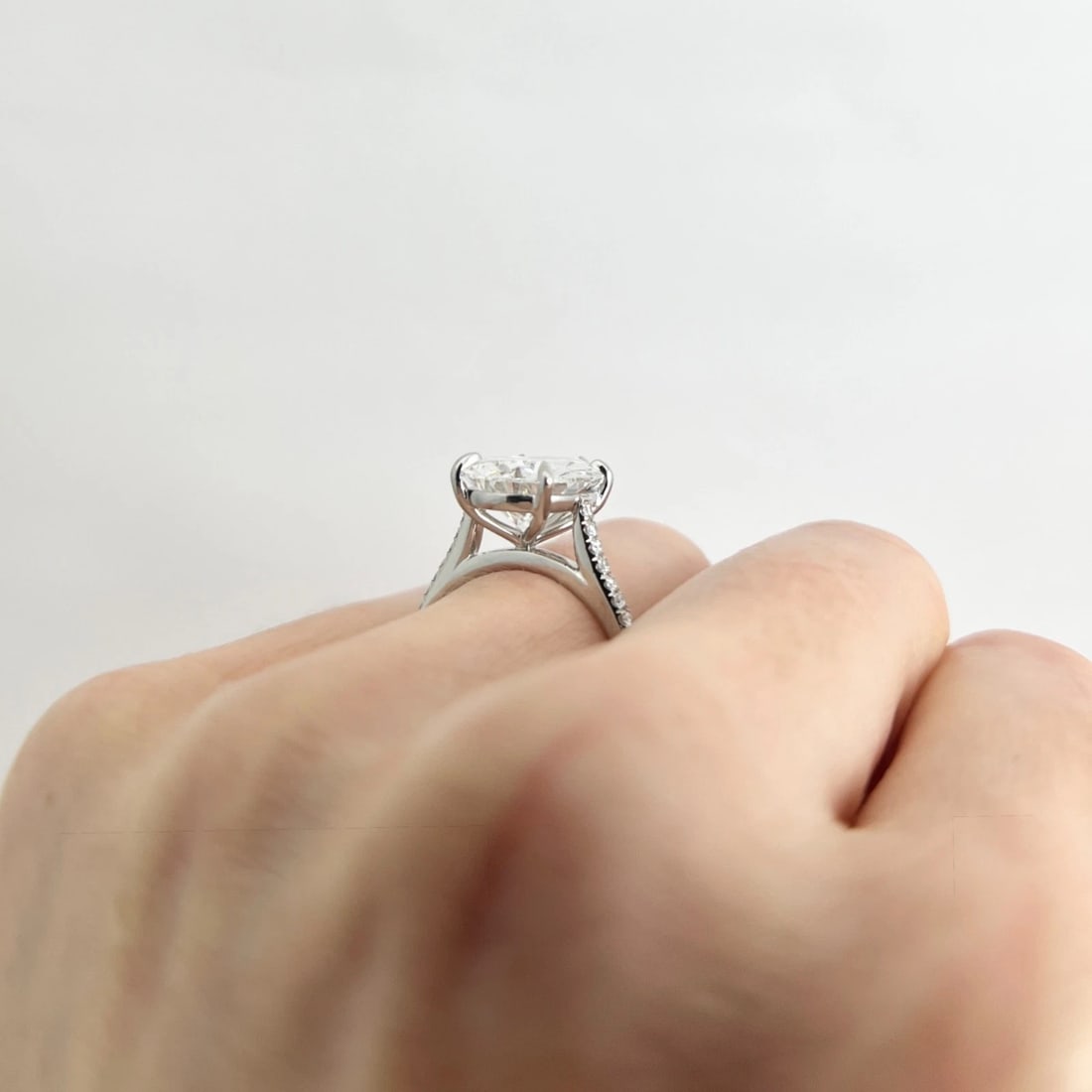 GIA Pear Diamond Solitaire Engagement Ring Platinum, 5.20 CTW - 4