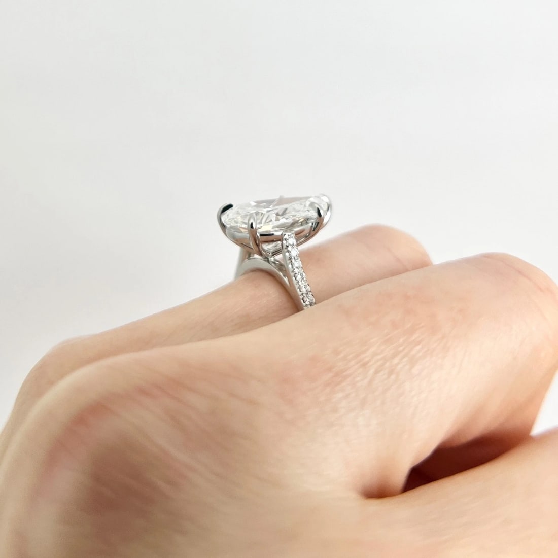 GIA Pear Diamond Solitaire Engagement Ring Platinum, 5.20 CTW - 5