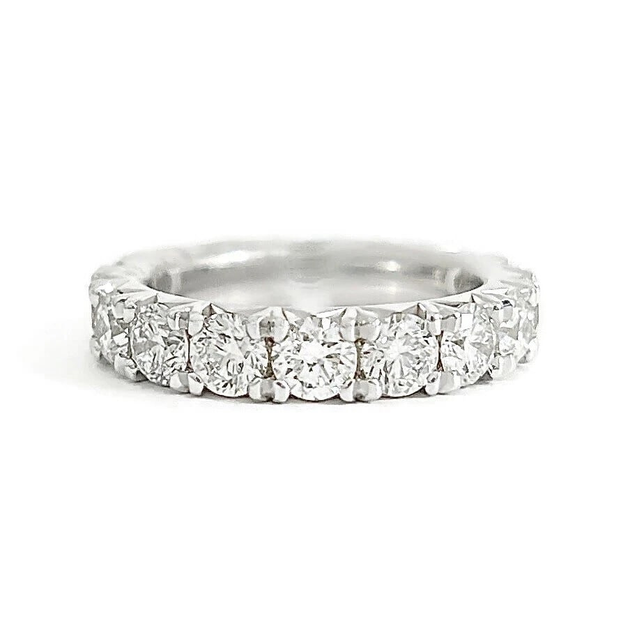Round Diamond Wedding Band Ring Anniversary 14K White Gold, 2.07 CTW, Size 4.75: Round Diamond Wedding Band Ring Anniversary 14K White Gold, 2.07 CTW, Size 4.75 This is a beautiful and stunning ring that can be worn as a statement ring, wedding band or anniversary ring. Don't hesi