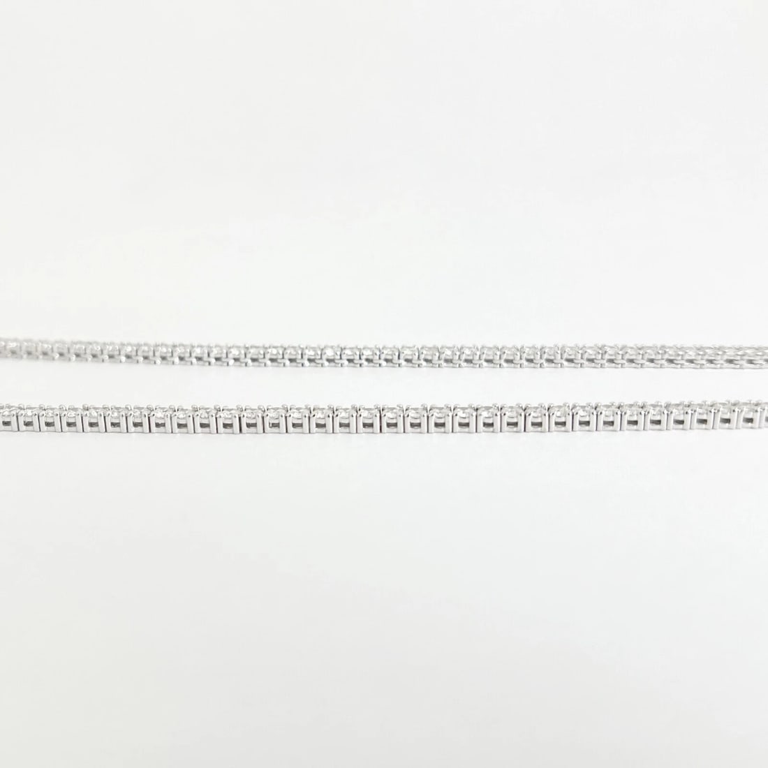 Round Diamond Tennis Necklace 14K White Gold, 16 Inches, 6.03 CTW - 6