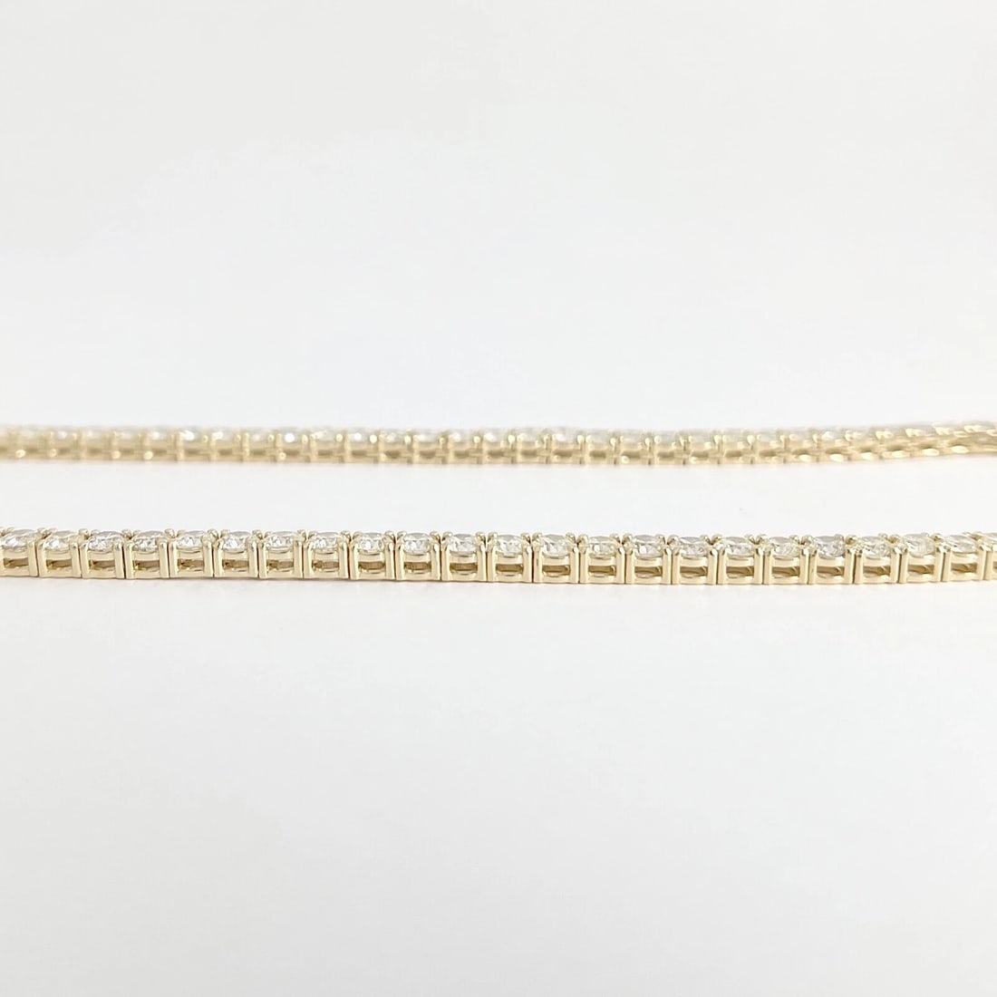 Round Diamond Tennis Necklace 14K Yellow Gold, 16 Inches, 17.08 CTW - 5