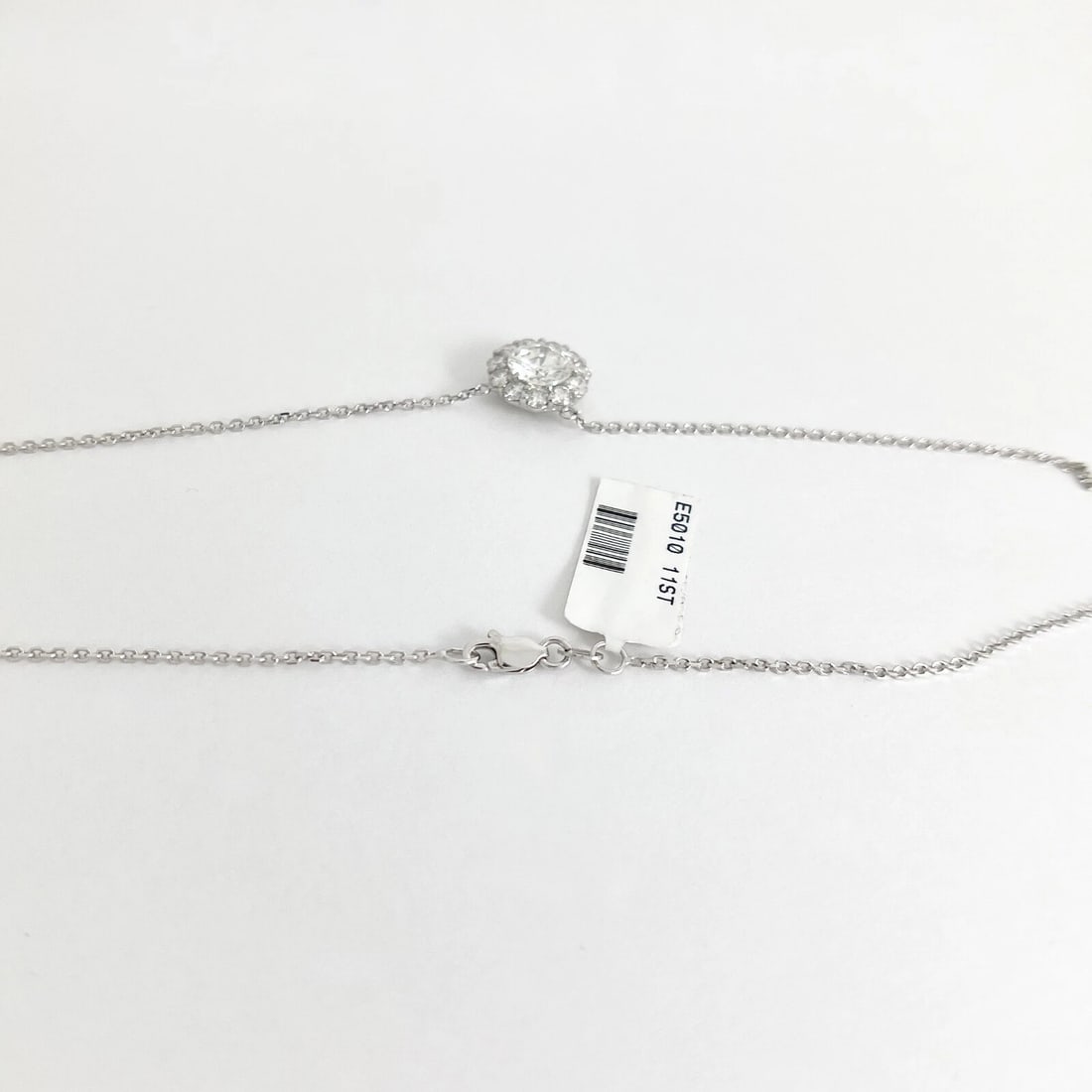 Round Diamond Halo Pendant Necklace 14K White Gold 2.35 CTW - 7