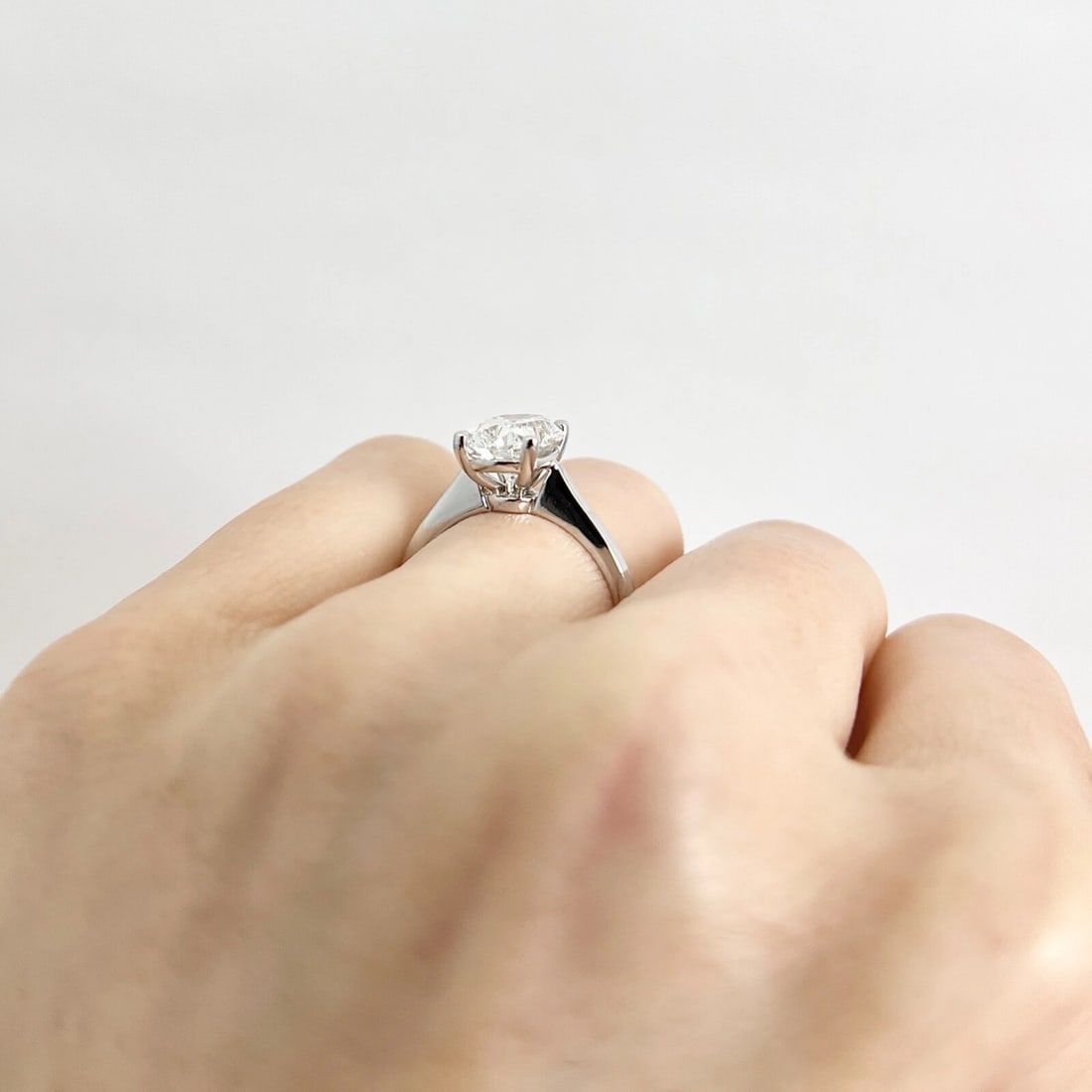 GIA Oval Solitaire Diamond Engagement Ring 14K White Gold, 2.30 CT - 5