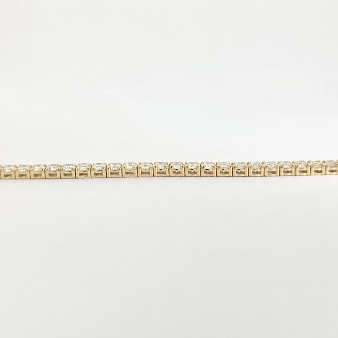Round Diamond Tennis Bracelet 14K Yellow Gold, 7 Inches, 6.59 CTW - 7