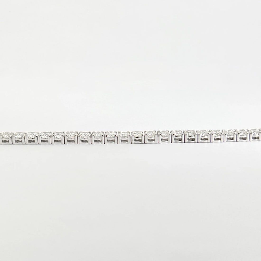 Round Diamond Tennis Bracelet 14K White Gold, 7 Inches, 7.07 CTW - 6
