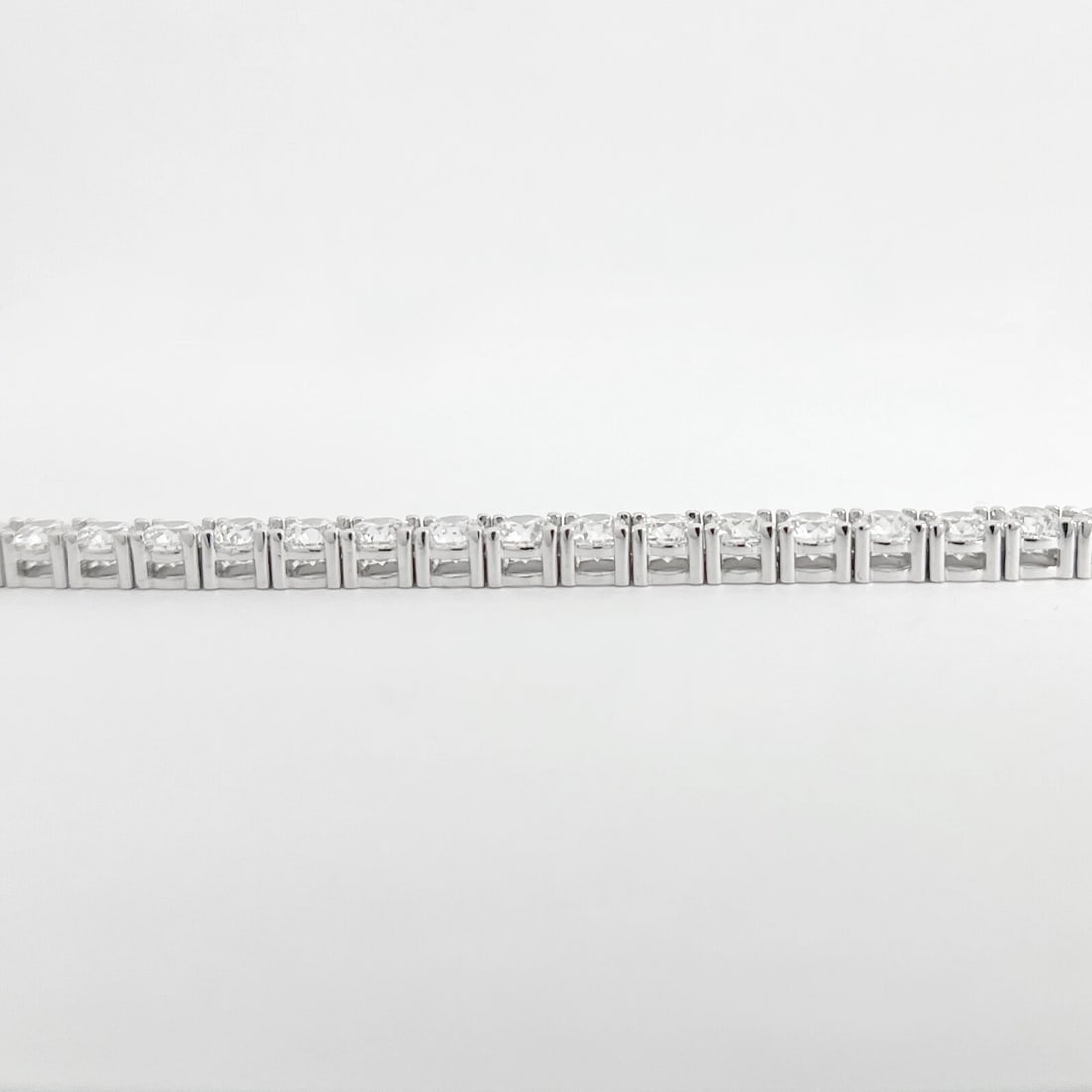 Round Diamond Tennis Bracelet 14K White Gold, 7 Inches, 12.19 CTW - 6