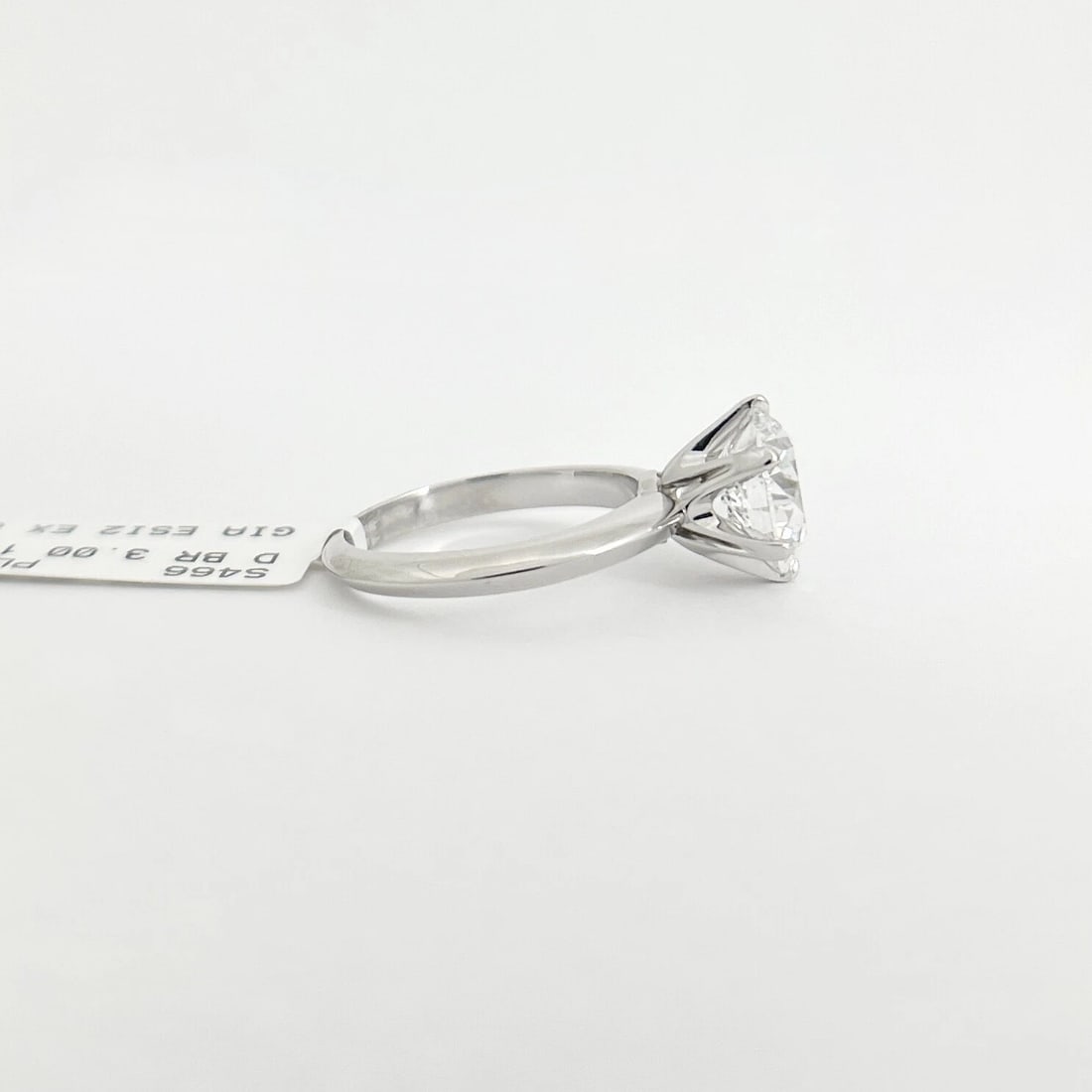 GIA Certified Round Diamond Solitaire Engagement Ring Platinum, 3.00 CT - 11