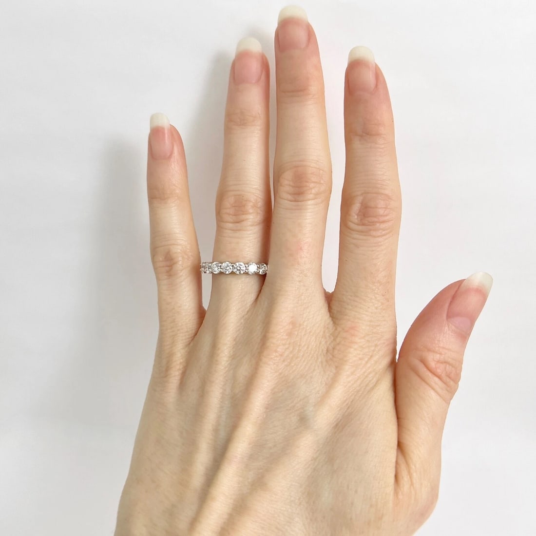 Round Diamond Eternity Ring Wedding Band Anniversary 14K White Gold, 2.50 CTW - 3