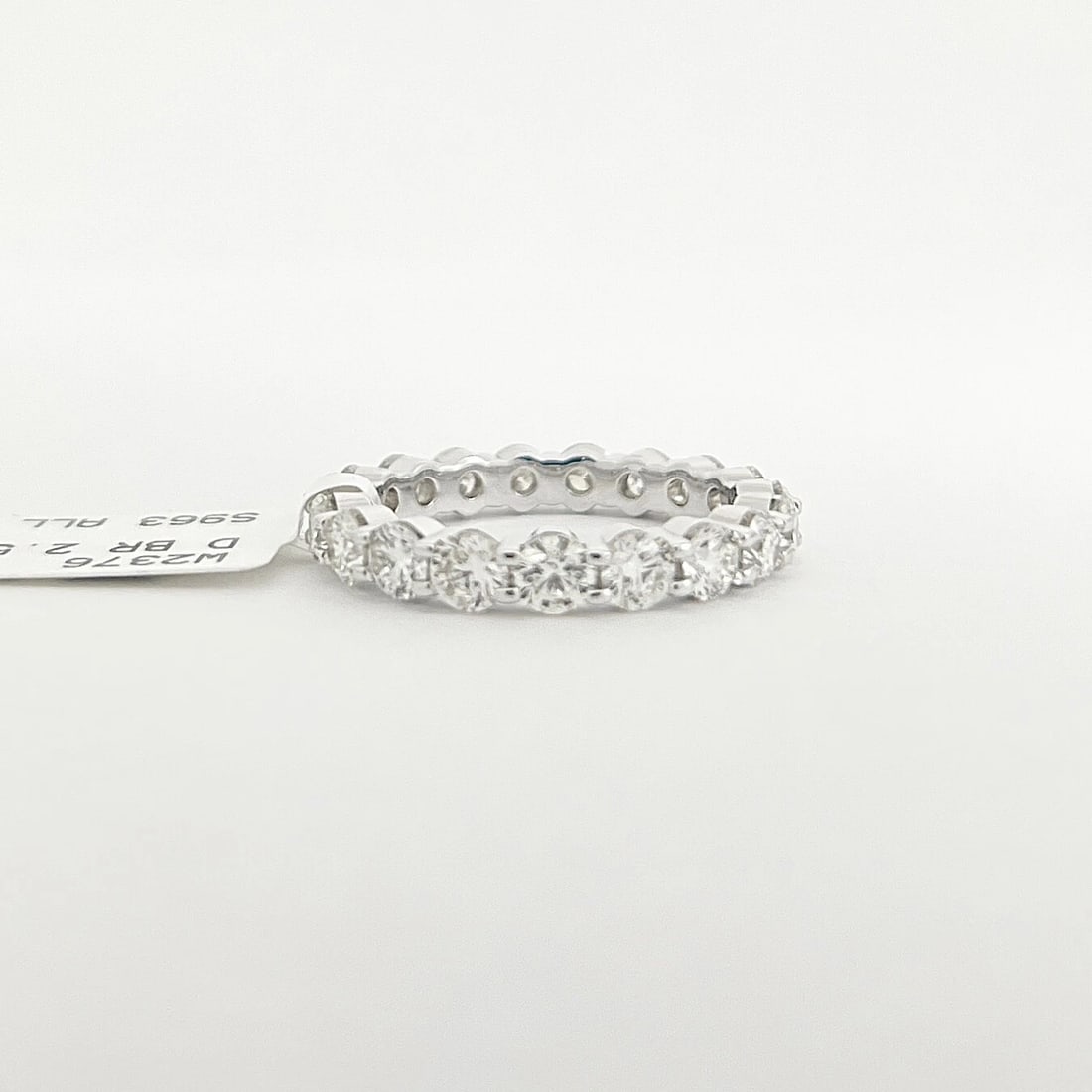 Round Diamond Eternity Ring Wedding Band Anniversary 14K White Gold, 2.50 CTW - 6