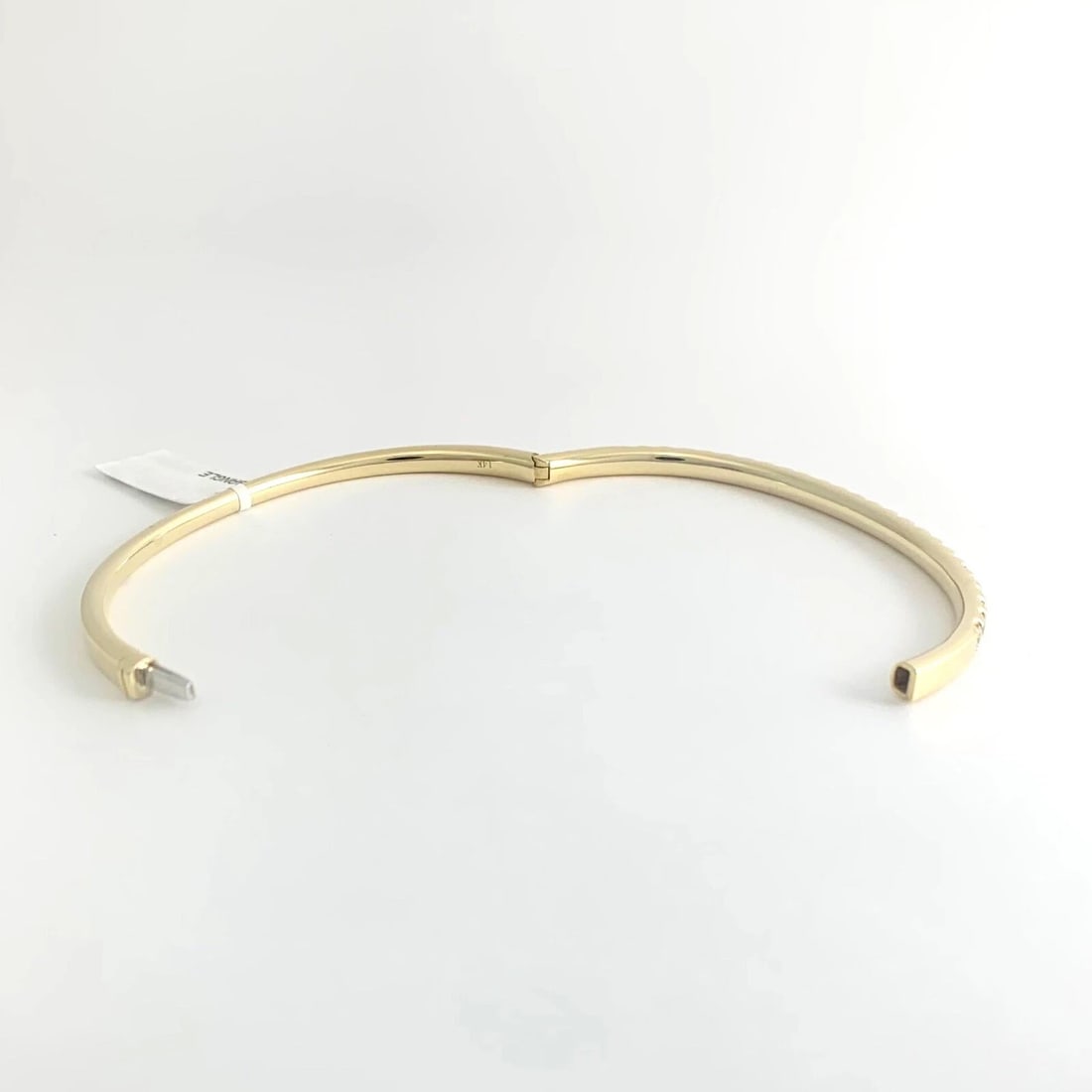 Round Diamond Bangle Bracelet 14K Yellow Gold, 2.25 CTW - 6
