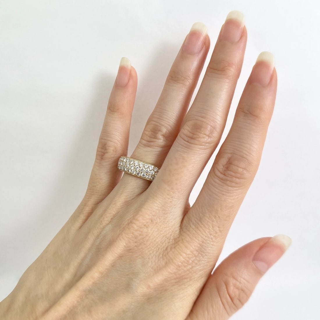 Men's Wide Pave Diamond Eternity Ring Wedding Band 14K Yellow Gold 2.47 CTW - 5