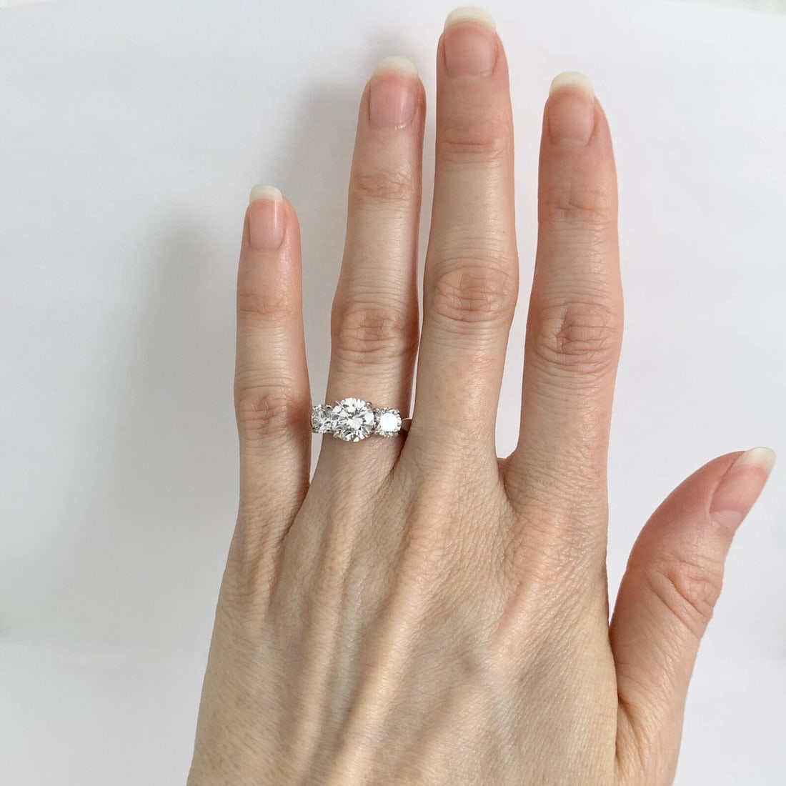 GIA Round 3-Stone Diamond Engagement Ring 14K White Gold, 2.61 CTW - 2