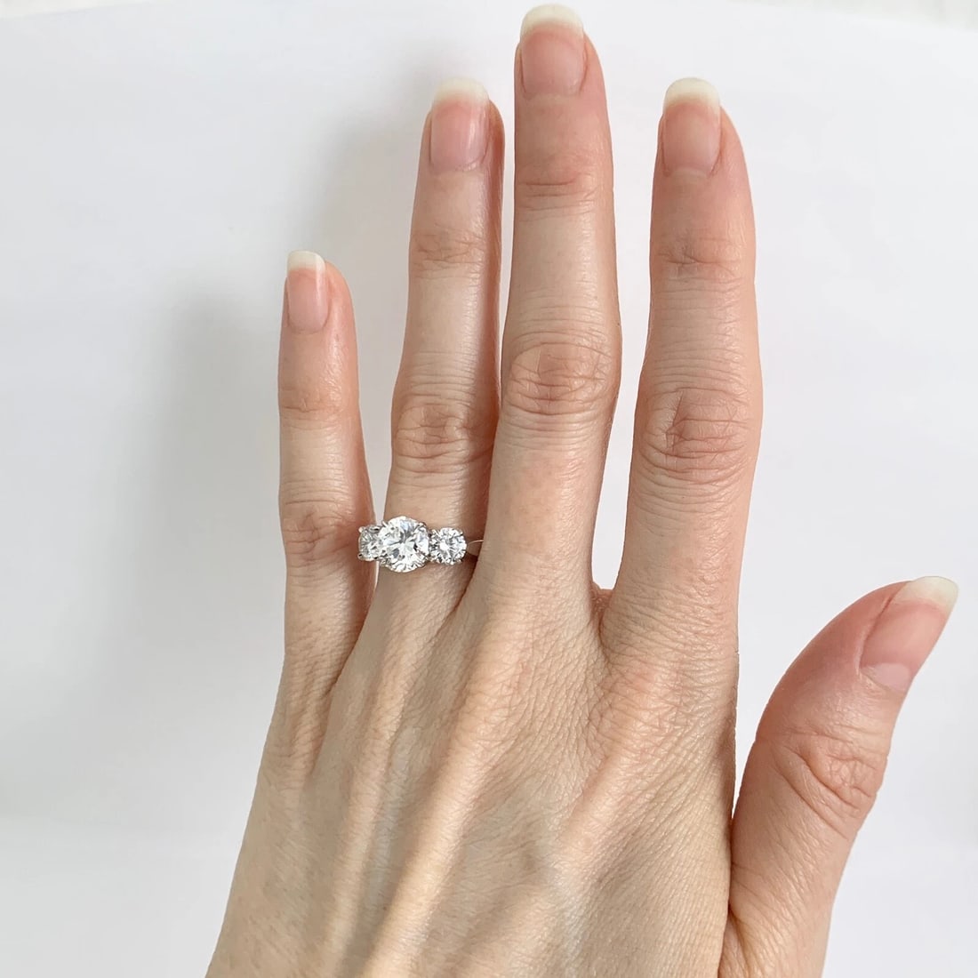 GIA Round 3-Stone Diamond Engagement Ring 14K White Gold, 2.61 CTW - 3