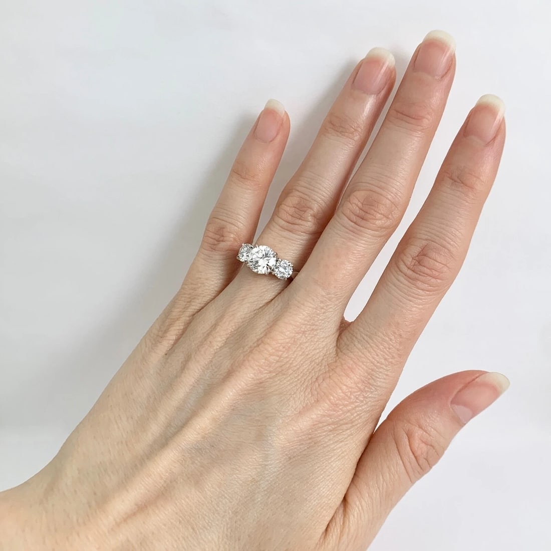 GIA Round 3-Stone Diamond Engagement Ring 14K White Gold, 2.61 CTW - 5