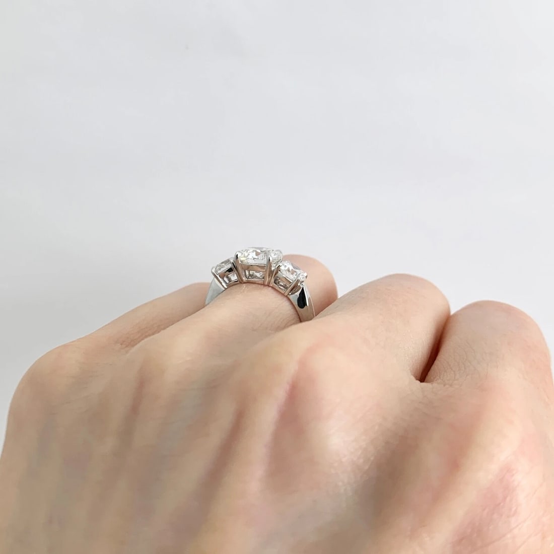 GIA Round 3-Stone Diamond Engagement Ring 14K White Gold, 2.61 CTW - 6