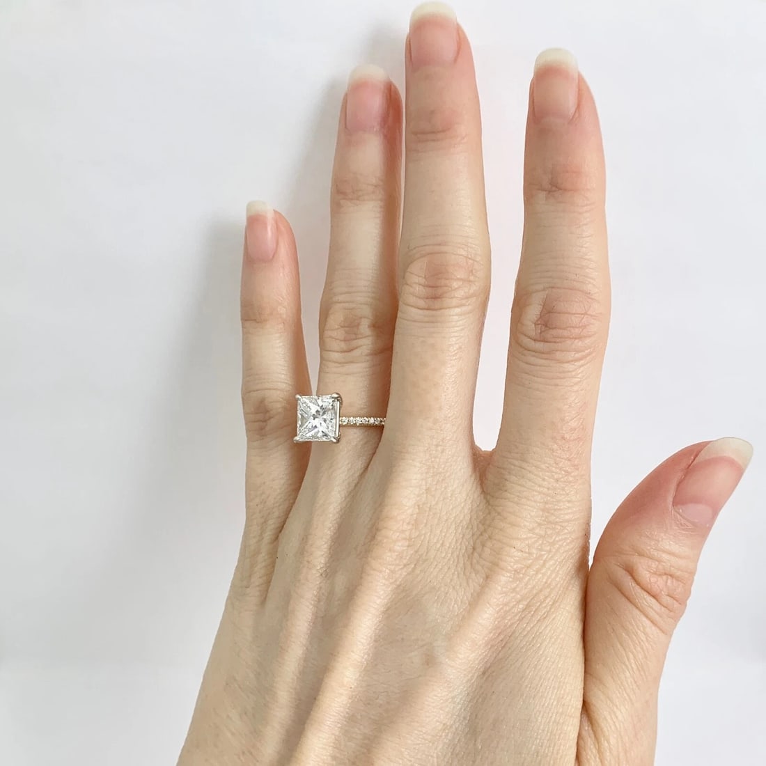 GIA Princess Solitaire Diamond Engagement Ring 14K Yellow Gold, 2.51 CTW - 3