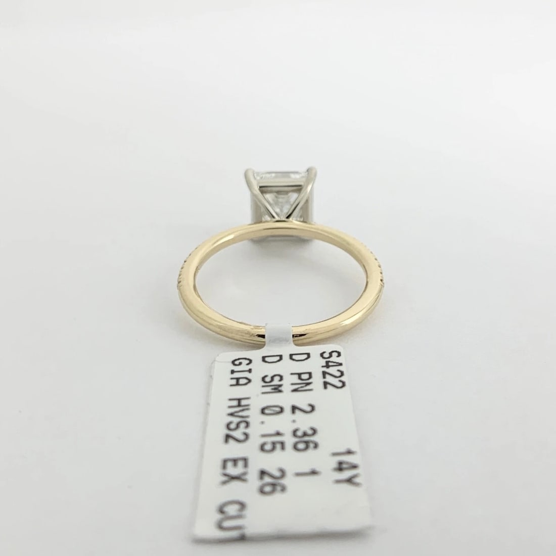 GIA Princess Solitaire Diamond Engagement Ring 14K Yellow Gold, 2.51 CTW - 8