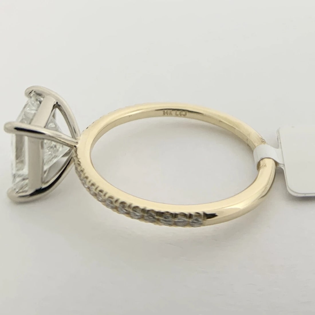 GIA Princess Solitaire Diamond Engagement Ring 14K Yellow Gold, 2.51 CTW - 9
