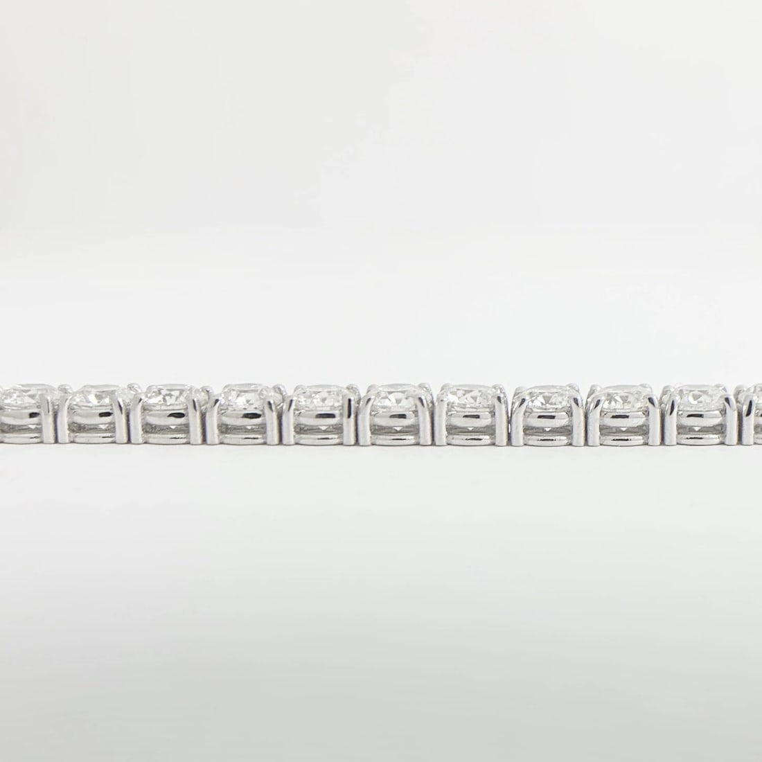 Round Diamond Tennis Bracelet 14K White Gold, 7 Inches, 12.35 CTW - 6